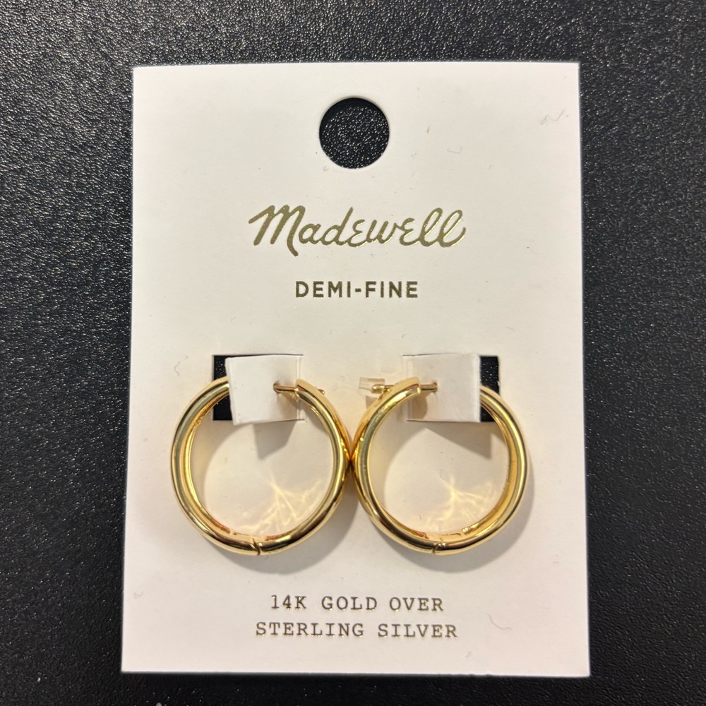 Madewell Demi-Fine Gold Hoop Earrings